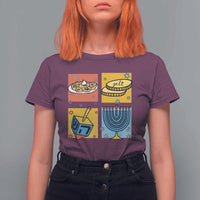 Hanukkah T Shirt For Women Festival Of Lights Dreidel Menorah Candle Star Gift - Wonder Print Shop