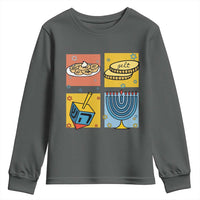 Hanukkah Youth Sweatshirt Festival Of Lights Dreidel Menorah Candle Star Gift - Wonder Print Shop