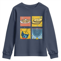 Hanukkah Youth Sweatshirt Festival Of Lights Dreidel Menorah Candle Star Gift - Wonder Print Shop