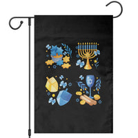 Hanukkah Celebration Garden Flag Menorah Star Of David Candle Dreidel Gift - undefined