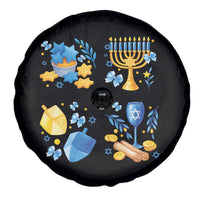 Hanukkah Celebration Spare Tire Cover Menorah Star Of David Candle Dreidel Gift - Wonder Print Shop