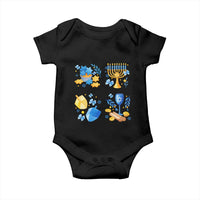Hanukkah Celebration Baby Onesie Menorah Star Of David Candle Dreidel Gift - Wonder Print Shop