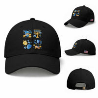 Hanukkah Celebration Baseball Cap Menorah Star Of David Candle Dreidel Gift