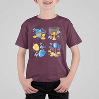 Hanukkah Celebration T Shirt For Kid Menorah Star Of David Candle Dreidel Gift - Wonder Print Shop