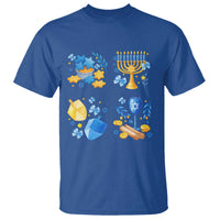 Hanukkah Celebration T Shirt Menorah Star Of David Candle Dreidel Gift - Wonder Print Shop