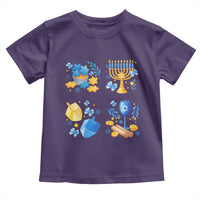 Hanukkah Celebration Toddler T Shirt Menorah Star Of David Candle Dreidel Gift - Wonder Print Shop