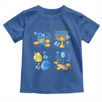 Hanukkah Celebration Toddler T Shirt Menorah Star Of David Candle Dreidel Gift - Wonder Print Shop
