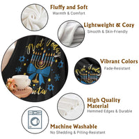 Coquette Hanukkah Menorah Bow Throw Blanket Not Today Santa Jewish Holiday Gift - Wonder Print Shop