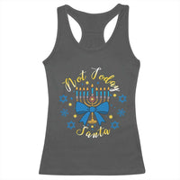 Coquette Hanukkah Menorah Bow Racerback Tank Top Not Today Santa Jewish Holiday Gift - Wonder Print Shop