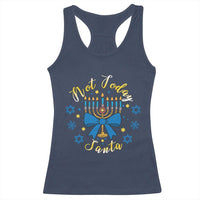 Coquette Hanukkah Menorah Bow Racerback Tank Top Not Today Santa Jewish Holiday Gift - Wonder Print Shop