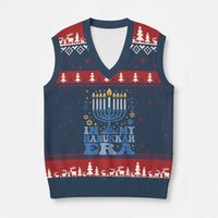 In My Hanukkah Era V-Neck Knit Sweater Vest Festival Of Lights Gift - Wonder Print Shop