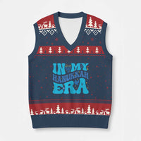 In My Hanukkah Era V-Neck Knit Sweater Vest Jewish Holiday Celebration Gift - Wonder Print Shop