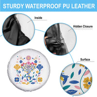 Hanukkah Floral Menorah Spare Tire Cover Jewish Gift For Women - Wonder Print Shop