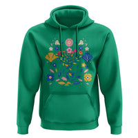Hanukkah Floral Menorah Hoodie Jewish Gift For Women - Wonder Print Shop