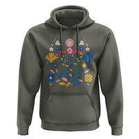 Hanukkah Floral Menorah Hoodie Jewish Gift For Women - Wonder Print Shop
