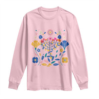 Hanukkah Floral Menorah Long Sleeve Shirt Jewish Gift For Women - Wonder Print Shop