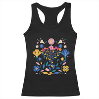 Hanukkah Floral Menorah Racerback Tank Top Jewish Gift For Women - Wonder Print Shop