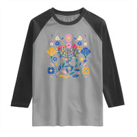 Hanukkah Floral Menorah Raglan Shirt Jewish Gift For Women - Wonder Print Shop