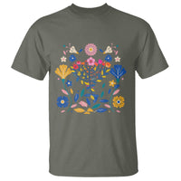 Hanukkah Floral Menorah T Shirt Jewish Gift For Women - Wonder Print Shop
