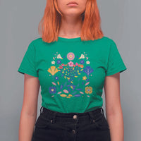 Hanukkah Floral Menorah T Shirt For Women Jewish Gift For Women - Wonder Print Shop