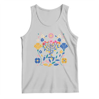 Hanukkah Floral Menorah Tank Top Jewish Gift For Women - Wonder Print Shop