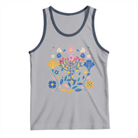 Hanukkah Floral Menorah Tank Top Jewish Gift For Women - Wonder Print Shop