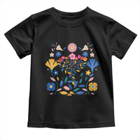 Hanukkah Floral Menorah Toddler T Shirt Jewish Gift For Women - Wonder Print Shop