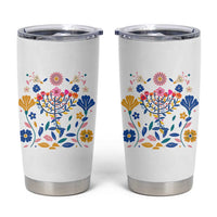 Hanukkah Floral Menorah Tumbler Cup Jewish Gift For Women - Wonder Print Shop