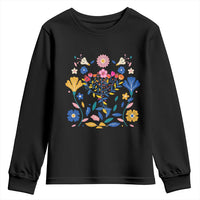 Hanukkah Floral Menorah Youth Sweatshirt Jewish Gift For Women - Wonder Print Shop