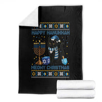 Hanukkah Cat Lover Gifts Throw Blanket Happy Hanukkah Meowy Christmas - Wonder Print Shop