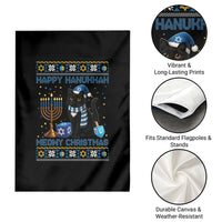 Hanukkah Cat Lover Gifts Garden Flag Happy Hanukkah Meowy Christmas - Wonder Print Shop