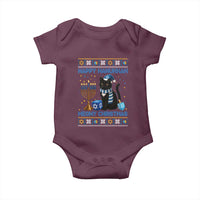 Hanukkah Cat Lover Gifts Baby Onesie Happy Hanukkah Meowy Christmas - Wonder Print Shop