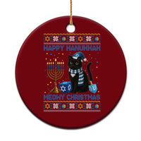 Hanukkah Cat Lover Gifts Ceramic Ornament Happy Hanukkah Meowy Xmas - Wonder Print Shop