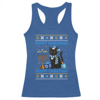 Hanukkah Cat Lover Gifts Racerback Tank Top Happy Hanukkah Meowy Christmas - Wonder Print Shop