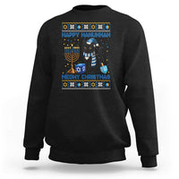 Hanukkah Cat Lover Gifts Sweatshirt Happy Hanukkah Meowy Christmas - Wonder Print Shop