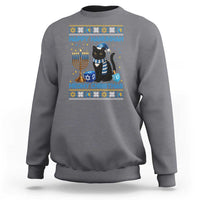 Hanukkah Cat Lover Gifts Sweatshirt Happy Hanukkah Meowy Christmas - Wonder Print Shop
