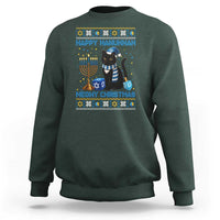 Hanukkah Cat Lover Gifts Sweatshirt Happy Hanukkah Meowy Christmas - Wonder Print Shop