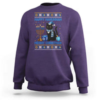 Hanukkah Cat Lover Gifts Sweatshirt Happy Hanukkah Meowy Christmas - Wonder Print Shop