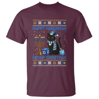 Hanukkah Cat Lover Gifts T Shirt Happy Hanukkah Meowy Christmas - Wonder Print Shop