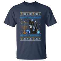 Hanukkah Cat Lover Gifts T Shirt Happy Hanukkah Meowy Christmas - Wonder Print Shop