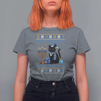 Hanukkah Cat Lover Gifts T Shirt For Women Happy Hanukkah Meowy Christmas - Wonder Print Shop