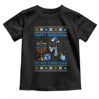 Hanukkah Cat Lover Gifts Toddler T Shirt Happy Hanukkah Meowy Christmas - Wonder Print Shop