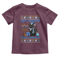 Hanukkah Cat Lover Gifts Toddler T Shirt Happy Hanukkah Meowy Christmas - Wonder Print Shop