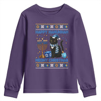 Hanukkah Cat Lover Gifts Youth Sweatshirt Happy Hanukkah Meowy Christmas - Wonder Print Shop