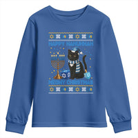 Hanukkah Cat Lover Gifts Youth Sweatshirt Happy Hanukkah Meowy Christmas - Wonder Print Shop