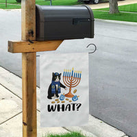 Funny Black Cat Chaos Hanukkah Menorah Gift Garden Flag - Wonder Print Shop