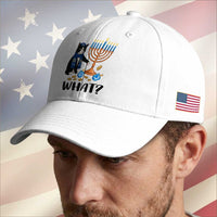 Funny Black Cat Chaos Hanukkah Menorah Gift Baseball Cap