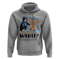 Funny Black Cat Chaos Hanukkah Menorah Gift Hoodie - Wonder Print Shop