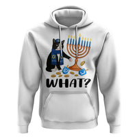 Funny Black Cat Chaos Hanukkah Menorah Gift Hoodie - Wonder Print Shop