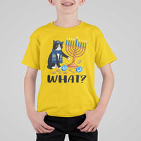 Funny Black Cat Chaos Hanukkah Menorah Gift T Shirt For Kid - Wonder Print Shop